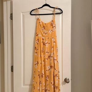 Abercrombie & Fitch Yellow Floral Maxi Dress